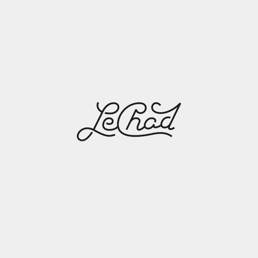 Logo for LeChad, a photographer